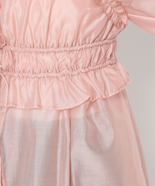 mysty woman（ミスティウーマン）の「キャミビスチェSETシャツ　320397（シャツ/ブラウス・レディース・アイボリー/ピンク/オフホワイト/ブラック・FREE）」の19枚目の写真