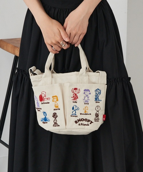 ROOTOTE(ルートート)の「【ROOTOTE】ショルダー付トートバッグ IP.BRポケッツ.Peanuts-0C(トートバッグ・レディース・グレー/アイボリー/ダークグレー/ベージュ・FREE)」の15枚目の写真