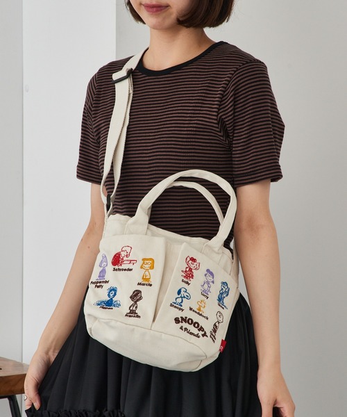 ROOTOTE(ルートート)の「【ROOTOTE】ショルダー付トートバッグ IP.BRポケッツ.Peanuts-0C(トートバッグ・レディース・グレー/アイボリー/ダークグレー/ベージュ・FREE)」の17枚目の写真