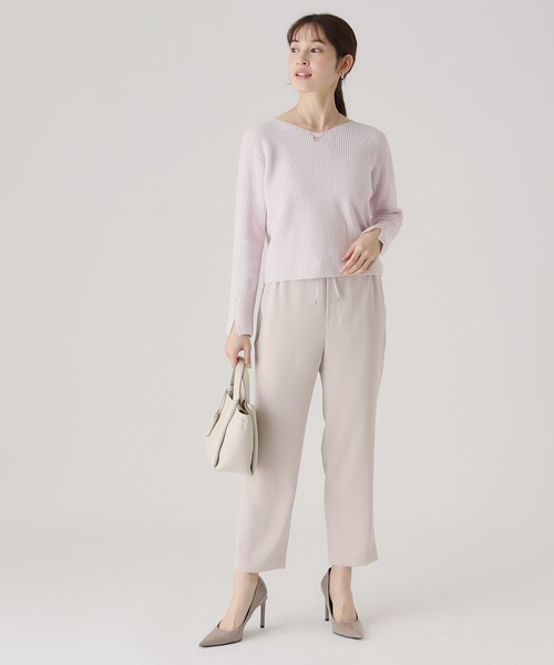 COUP DE CHANCE（クードシャンス）の「【洗える／ウエストゴム】イージーパンツ（その他パンツ・レディース・ナチュラル/ネイビー・34/38/40/36）」の5枚目の写真