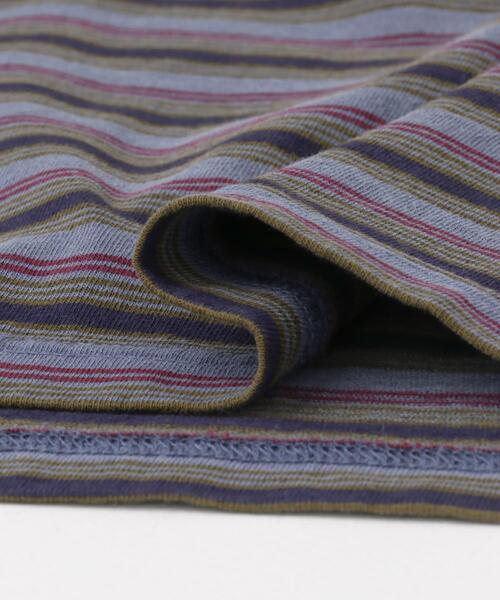 ITEMS URBANRESEARCH（アイテムズ アーバンリサーチ）の「オーバーダイマルチボーダーカットソー（Tシャツ/カットソー・メンズ・ネイビー/チャコールグレー・LARGE/MEDIUM）」の18枚目の写真