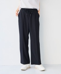 CROSS FUNCTION | 《シワになりにくい》エブ楽 リネンライクイージーワイドフレアパンツ【CF/クロスファンクション】(スラックス)