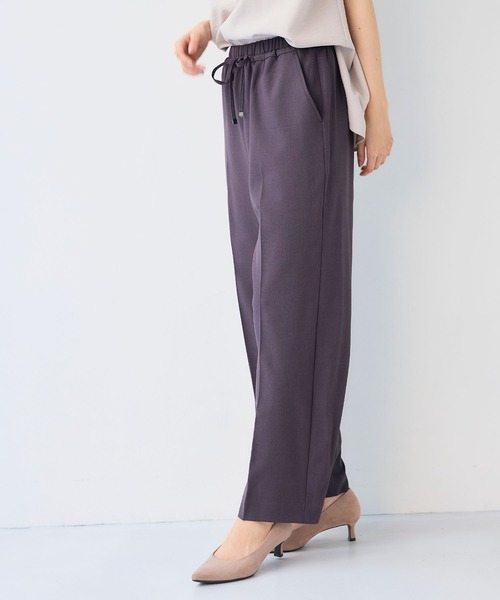 CROSS FUNCTION（クロスファンクション）の「《シワになりにくい》エブ楽 リネンライクイージーワイドフレアパンツ【CF/クロスファンクション】（スラックス・レディース・モカ/チャコールグレー/ブラック/ダークグリーン・LL/L/M）」の22枚目の写真