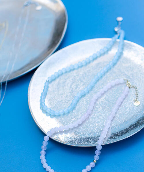 human woman（ヒューマンウーマン）の「◆カラーストーンネックレス（ネックレス・レディース・ピンク/ブルー・ﾌﾘ-）」の2枚目の写真