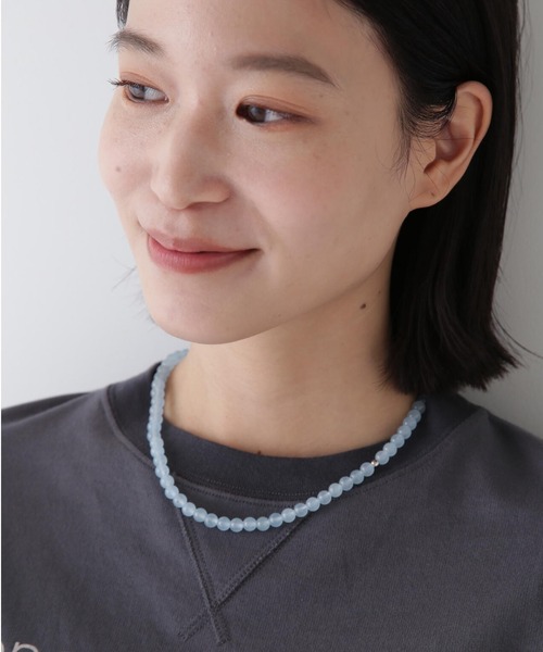 human woman（ヒューマンウーマン）の「◆カラーストーンネックレス（ネックレス・レディース・ピンク/ブルー・ﾌﾘ-）」の9枚目の写真