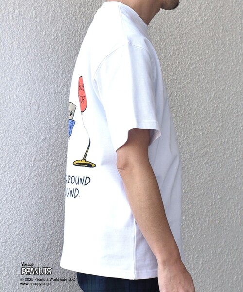 MARIE コラボT SNOOPY SHIPS any: SNOOPY コラボ NOT THERE グラフィック バック