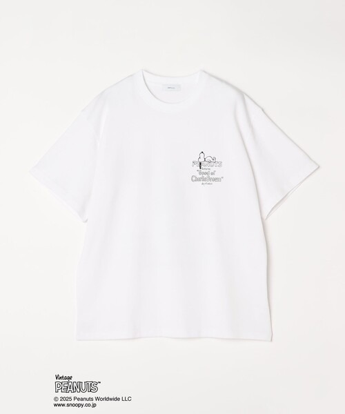 SHIPS any: SNOOPY コラボ NOT THERE グラフィック バック プリント Tシ SHIPS any: SNOOPY コラボ NOT THERE グラフィック バック