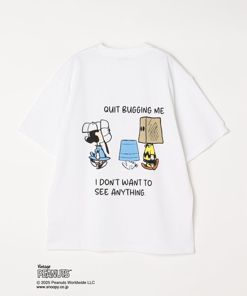 SHIPS any: SNOOPY コラボ NOT THERE グラフィック バック プリント Tシ SHIPS any: SNOOPY コラボ NOT THERE グラフィック バック