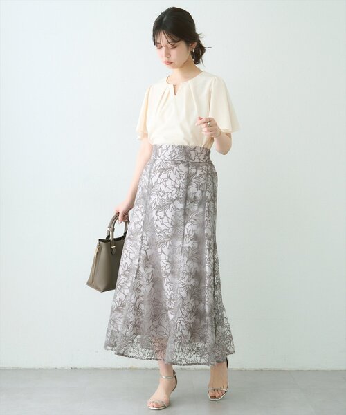 natural couture（ナチュラルクチュール）の「取りはずしチャーム2種類付きブラウス（シャツ/ブラウス・レディース・ネイビー/グレー/ピンク/アイボリー・FREE）」の8枚目の写真