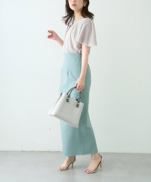 natural couture（ナチュラルクチュール）の「取りはずしチャーム2種類付きブラウス（シャツ/ブラウス・レディース・ネイビー/グレー/ピンク/アイボリー・FREE）」の14枚目の写真