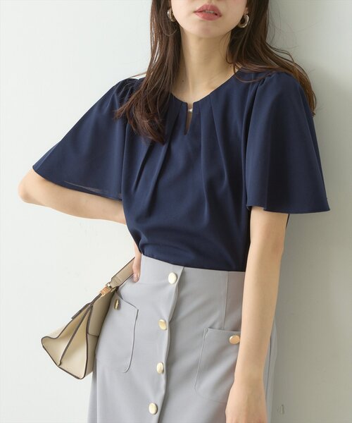 natural couture（ナチュラルクチュール）の「取りはずしチャーム2種類付きブラウス（シャツ/ブラウス・レディース・ネイビー/グレー/ピンク/アイボリー・FREE）」の15枚目の写真
