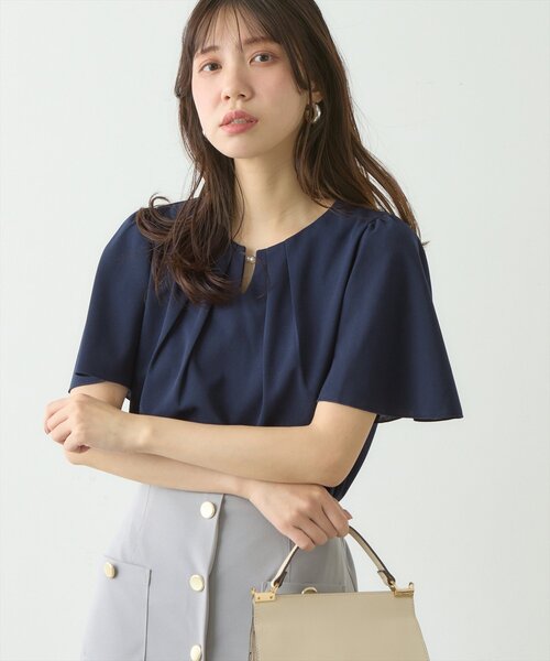 natural couture（ナチュラルクチュール）の「取りはずしチャーム2種類付きブラウス（シャツ/ブラウス・レディース・ネイビー/グレー/ピンク/アイボリー・FREE）」の17枚目の写真
