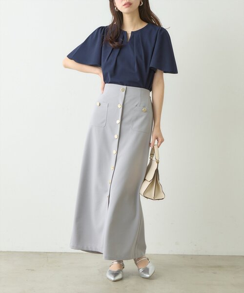 natural couture（ナチュラルクチュール）の「取りはずしチャーム2種類付きブラウス（シャツ/ブラウス・レディース・ネイビー/グレー/ピンク/アイボリー・FREE）」の18枚目の写真