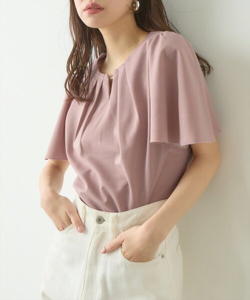 natural couture（ナチュラルクチュール）の「取りはずしチャーム2種類付きブラウス（シャツ/ブラウス・レディース・ネイビー/グレー/ピンク/アイボリー・FREE）」の20枚目の写真