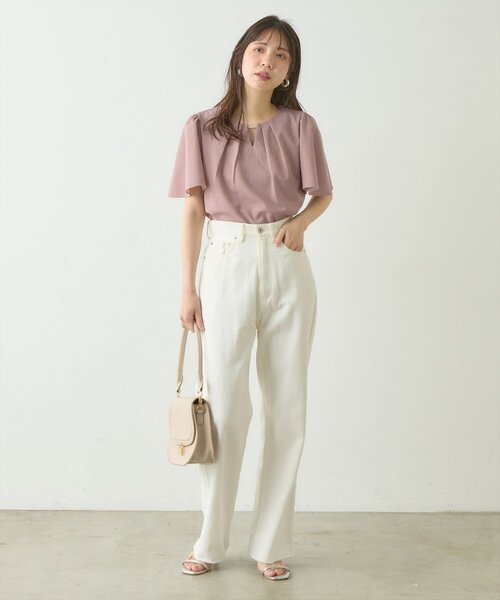 natural couture（ナチュラルクチュール）の「取りはずしチャーム2種類付きブラウス（シャツ/ブラウス・レディース・ネイビー/グレー/ピンク/アイボリー・FREE）」の22枚目の写真