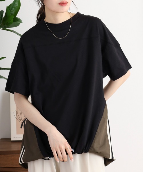 売れ筋商品|||スティーブ マデン カットソー トップス レディース Women's Smocked Ruffle Cecilie Top Black KOBE LETTUCE トップス レディース 40代 上品 ドルマンスリーブ