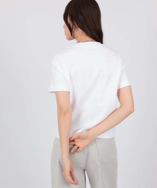 SUWDEE(スーディー)の「crew neck basic cotton t-shirt(Tシャツ/カットソー・レディース・ベージュ/ブラック/ホワイト・FREE)」の8枚目の写真
