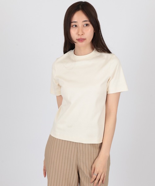 SUWDEE(スーディー)の「crew neck basic cotton t-shirt(Tシャツ/カットソー・レディース・ベージュ/ブラック/ホワイト・FREE)」の15枚目の写真