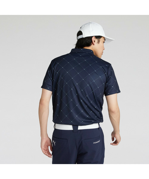 PUMA（プーマ）の「PUMA プーマ メンズ ゴルフ SB アーガイル AOP 半袖 ポロシャツ（ポロシャツ・メンズ・ネイビー/ホワイト系その他/ブラック・SMALL/MEDIUM/LARGE/X-LARGE/XX-LARGE）」の11枚目の写真