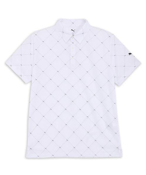 PUMA（プーマ）の「PUMA プーマ メンズ ゴルフ SB アーガイル AOP 半袖 ポロシャツ（ポロシャツ・メンズ・ネイビー/ホワイト系その他/ブラック・SMALL/MEDIUM/LARGE/X-LARGE/XX-LARGE）」の2枚目の写真