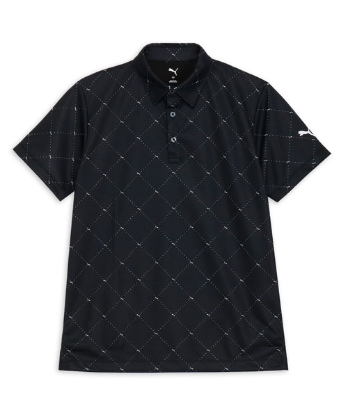 PUMA（プーマ）の「PUMA プーマ メンズ ゴルフ SB アーガイル AOP 半袖 ポロシャツ（ポロシャツ・メンズ・ネイビー/ホワイト系その他/ブラック・SMALL/MEDIUM/LARGE/X-LARGE/XX-LARGE）」の3枚目の写真