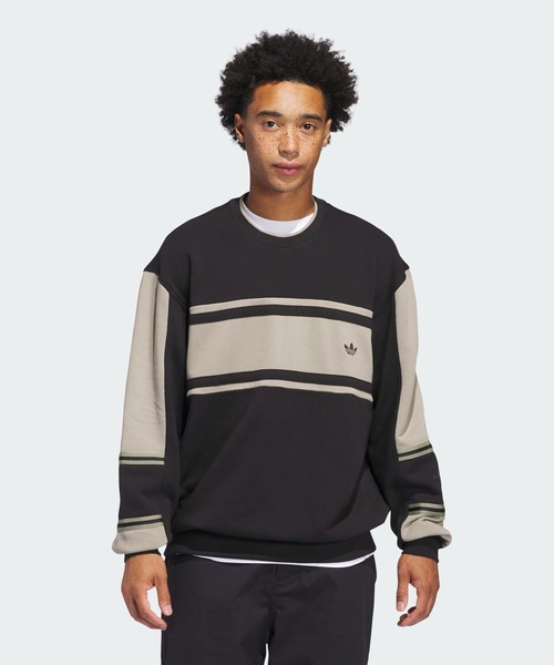 トレーナー スウェット adidas BLOCKING CREWNECK SWEAT SHIRT / アディダス ブロッキング クルーネック スウェッ adidas トレーナー スウェット BLOCKING CREWNECK SWEAT SHIRT