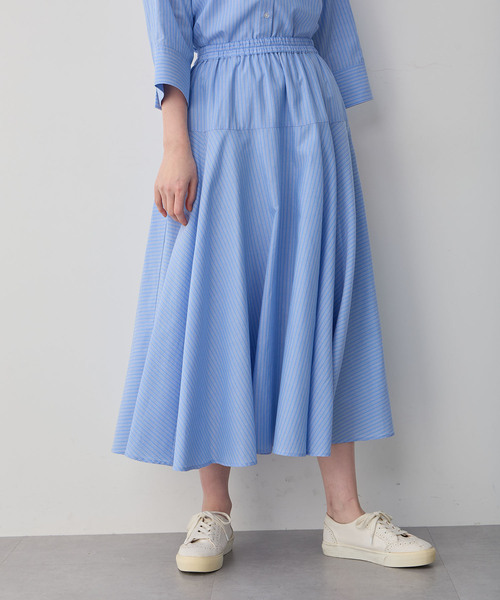 セール】ストライプフレアスカート（スカート）｜Petit Honfleur（プチ