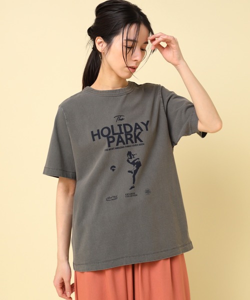 RNA-N(アールエヌエーエヌ)の「M2437 ユーズドライクTシャツ(Tシャツ/カットソー・レディース・スミクロ/グレー/キナリ・FREE)」の5枚目の写真