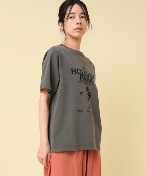 RNA-N(アールエヌエーエヌ)の「M2437 ユーズドライクTシャツ(Tシャツ/カットソー・レディース・スミクロ/グレー/キナリ・FREE)」の10枚目の写真