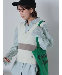 ehka sopo | 配色ラインニットベスト(ベスト)