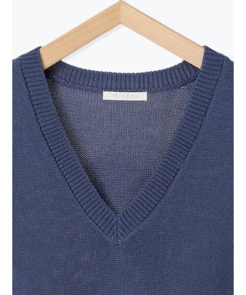 ehka sopo（エヘカソポ）の「配色ラインニットベスト（ベスト・レディース・グレー/ブルー/オフホワイト・F）」の19枚目の写真