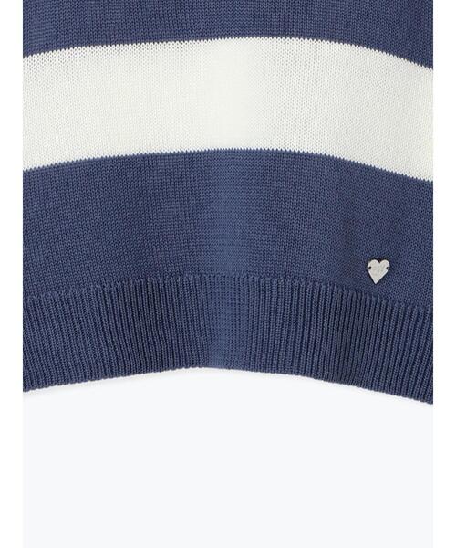 ehka sopo（エヘカソポ）の「配色ラインニットベスト（ベスト・レディース・グレー/ブルー/オフホワイト・F）」の17枚目の写真