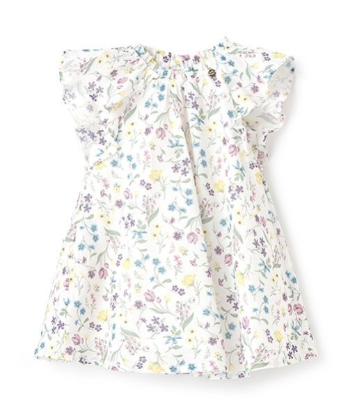 petit main（プティマイン）の「【リンク】ラメストライプ/花柄ワンピース(キッズ)（ワンピース・キッズ・カラフル/オフホワイト・100cm/90cm/130cm/110cm/120cm/80ｃｍ）」の10枚目の写真