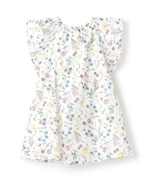 petit main（プティマイン）の「【リンク】ラメストライプ/花柄ワンピース(キッズ)（ワンピース・キッズ・カラフル/オフホワイト・100cm/90cm/130cm/110cm/120cm/80ｃｍ）」の11枚目の写真