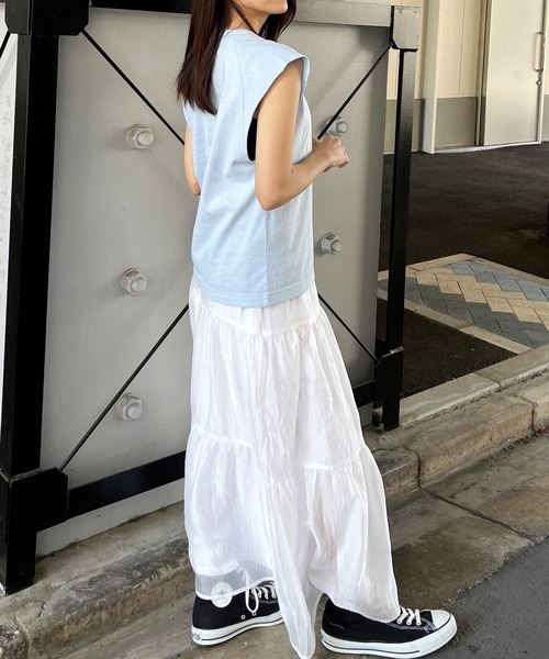 spiritoso(スピリトーゾ)の「【spiritoso】FRANKFORTプリントTシャツ(CP)(Tシャツ/カットソー・レディース・チャコール/サックスブルー・F)」の15枚目の写真