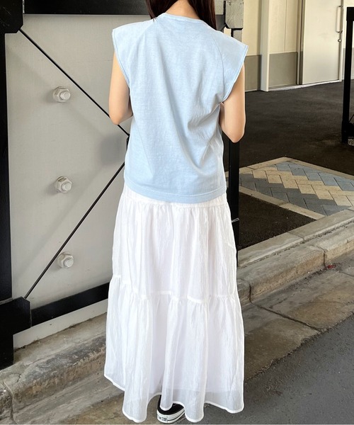 spiritoso(スピリトーゾ)の「【spiritoso】FRANKFORTプリントTシャツ(CP)(Tシャツ/カットソー・レディース・チャコール/サックスブルー・F)」の14枚目の写真