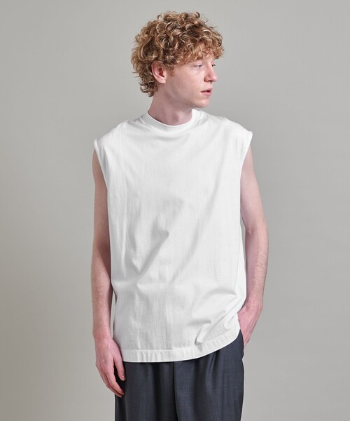 LOEFF（ロエフ）の「＜LOEFF＞スビンコットン ノースリーブ Tシャツ MEN’S（Tシャツ/カットソー・メンズ・ホワイト/オレンジ/ブラック・1/2）」の5枚目の写真