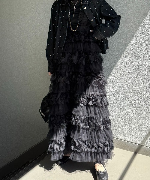 PERNA（ペルナ）の「フェザーチュールジャンパースカート（ワンピース