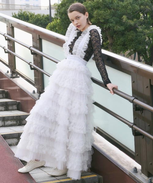 PERNA フェザーチュールジャンパースカート フェザーチュールジャンパースカート（ワンピース）｜PERNA