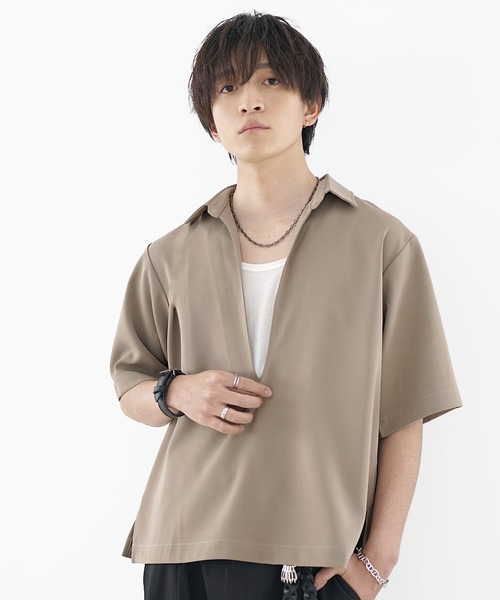 MinoriTY】スキッパールーズ半袖シャツ（シャツ/ブラウス