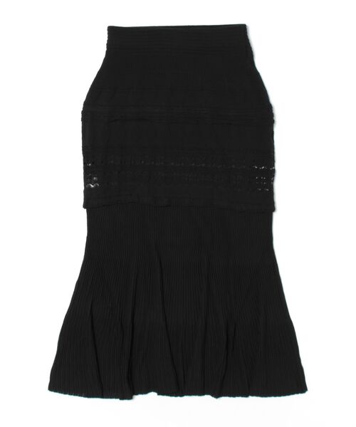 CASA FLINE（カーサフライン）の「レース編みラインニットスカート（スカート・レディース・ブラック/クリーム・FREE）」の11枚目の写真