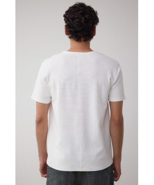 AZUL by moussy（アズールバイマウジー）の「タックフライスVネックTシャツ（Tシャツ/カットソー・メンズ・ホワイト/ブラック/杢グレー・SMALL/MEDIUM/LARGE/X-LARGE）」の9枚目の写真