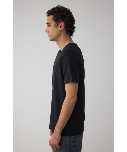 AZUL by moussy（アズールバイマウジー）の「タックフライスVネックTシャツ（Tシャツ/カットソー・メンズ・ホワイト/ブラック/杢グレー・SMALL/MEDIUM/LARGE/X-LARGE）」の17枚目の写真