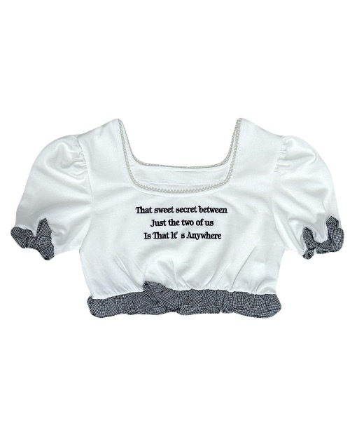 PAIN(ペイン)の「パールテープポンチトップス(Tシャツ/カットソー・レディース・ホワイト/ブラック/ブルー・FREE)」の1枚目の写真