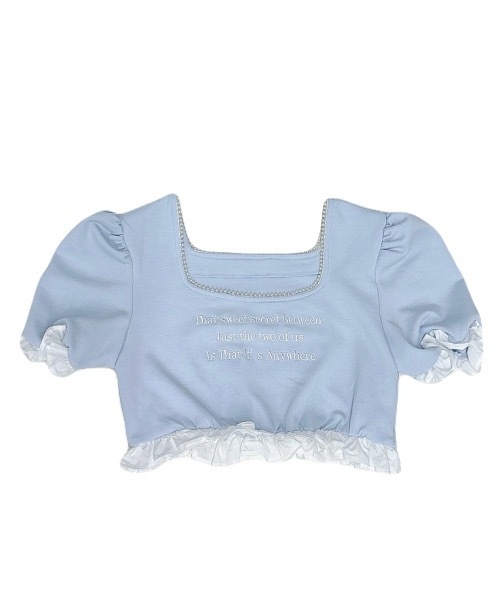 PAIN(ペイン)の「パールテープポンチトップス(Tシャツ/カットソー・レディース・ホワイト/ブラック/ブルー・FREE)」の3枚目の写真