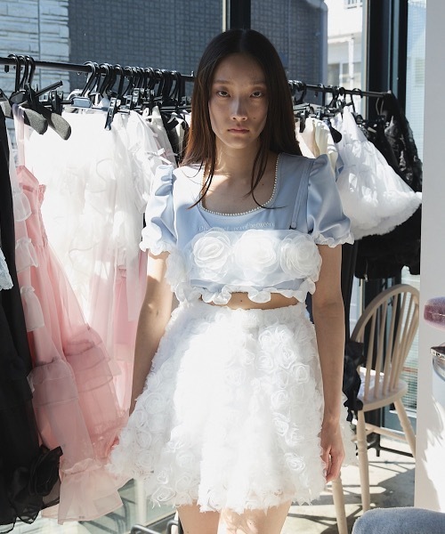 PAIN(ペイン)の「パールテープポンチトップス(Tシャツ/カットソー・レディース・ホワイト/ブラック/ブルー・FREE)」の5枚目の写真