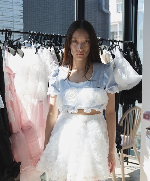 PAIN(ペイン)の「パールテープポンチトップス(Tシャツ/カットソー・レディース・ホワイト/ブラック/ブルー・FREE)」の6枚目の写真