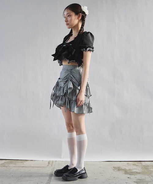 PAIN(ペイン)の「パールテープポンチトップス(Tシャツ/カットソー・レディース・ホワイト/ブラック/ブルー・FREE)」の10枚目の写真