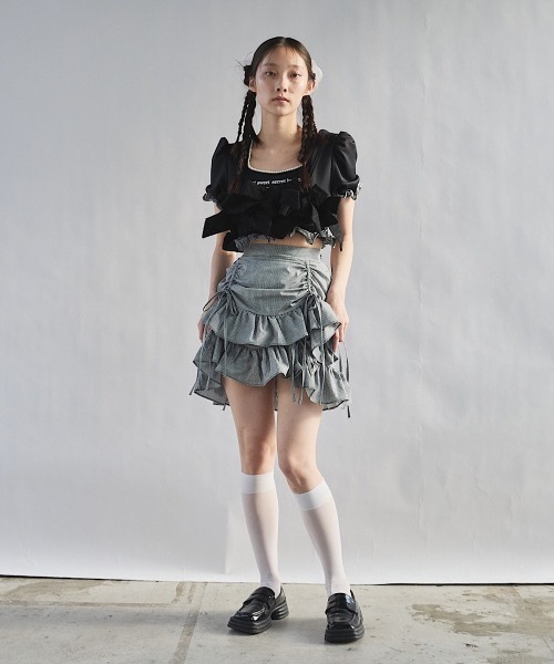 PAIN(ペイン)の「パールテープポンチトップス(Tシャツ/カットソー・レディース・ホワイト/ブラック/ブルー・FREE)」の11枚目の写真