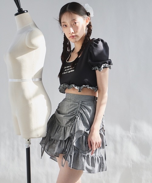 PAIN(ペイン)の「パールテープポンチトップス(Tシャツ/カットソー・レディース・ホワイト/ブラック/ブルー・FREE)」の12枚目の写真